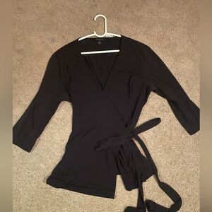 Banana republic black wrap top size XL must see